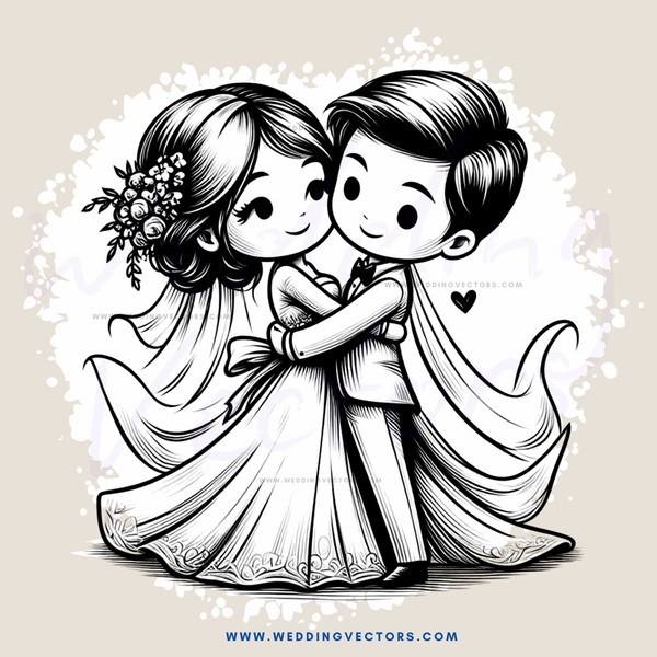 a couple hugging on their wedding day