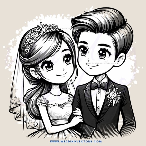 wedding anime cartoon