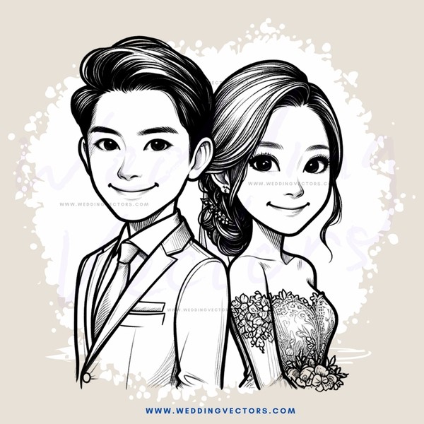 a couple portrait in black and white