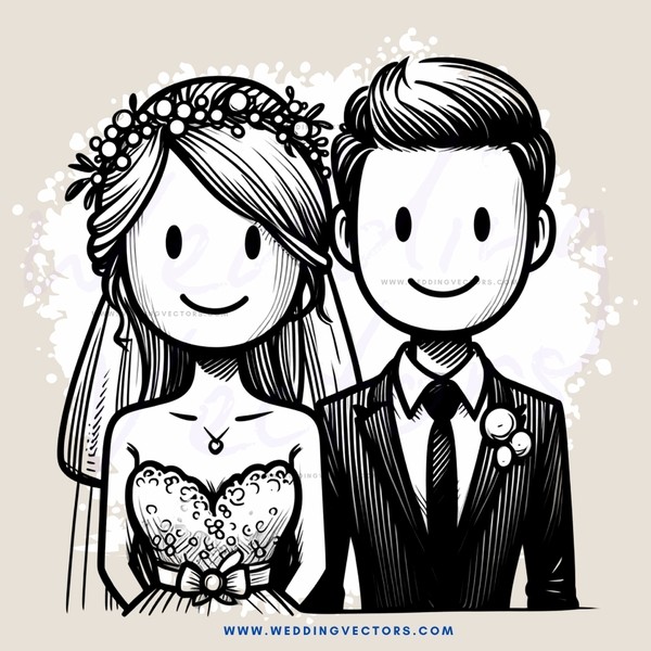 a bride and groom