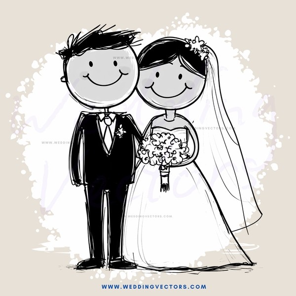 the newlywed couple posing for a photo