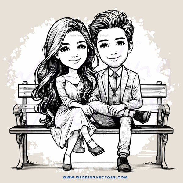 a boy and girl on a bench
