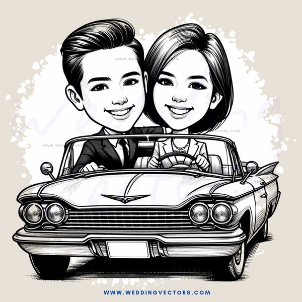 a boy and girl ride in a car together