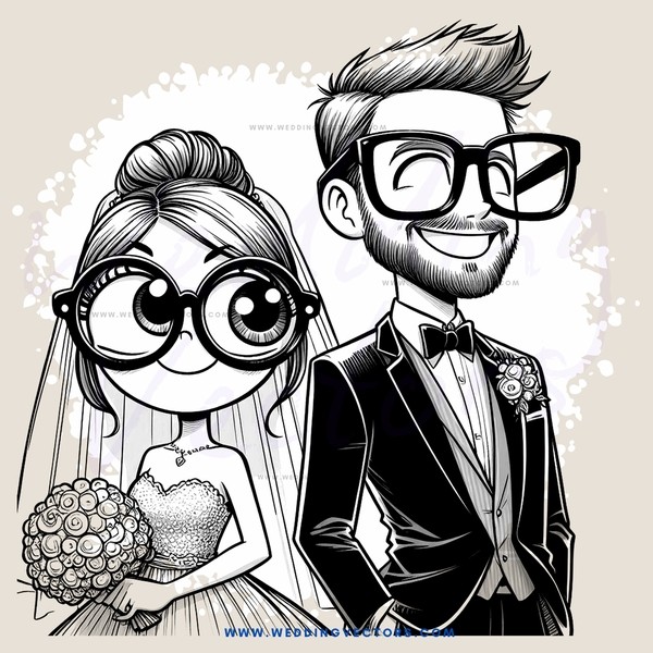 a couple with glasses on their faces