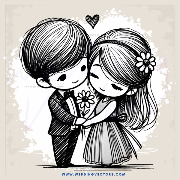 a couple hugging in black and white