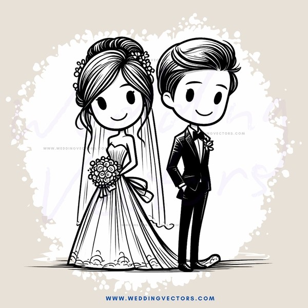 a couple on their wedding day