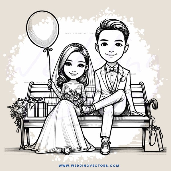 a wedding gift cartoon image