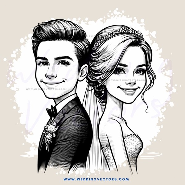a couple on their wedding day
