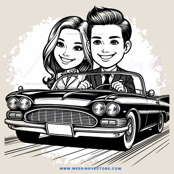 a man and woman ride in a car together