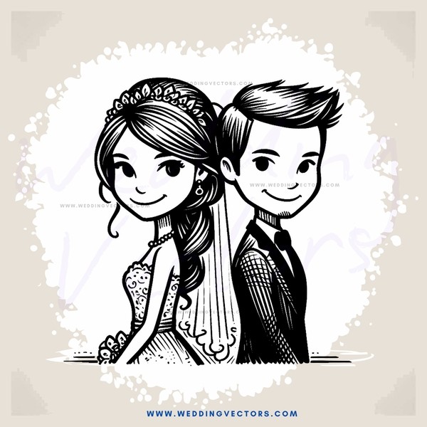 a bride and groom picture frame in black and white