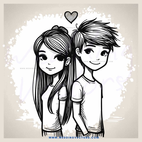 two boys with their hair styled in heart shapes