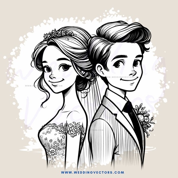 a couple's portrait in black and white