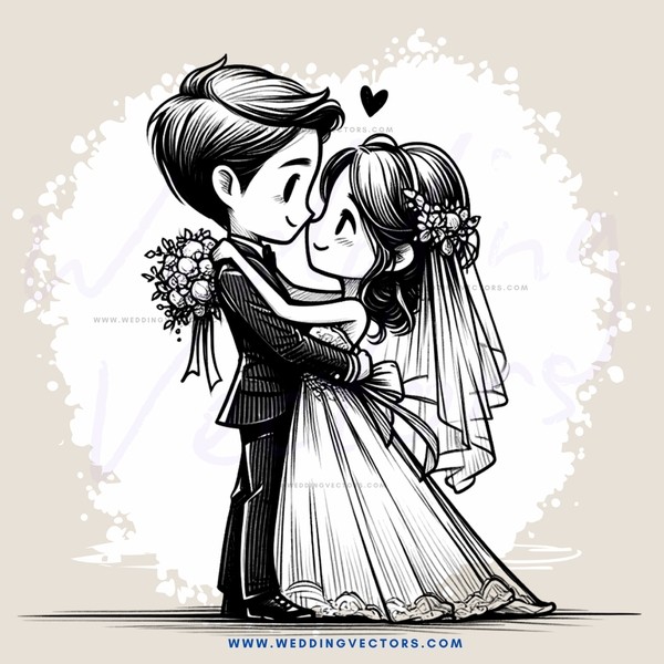 bride and groom embracing each other
