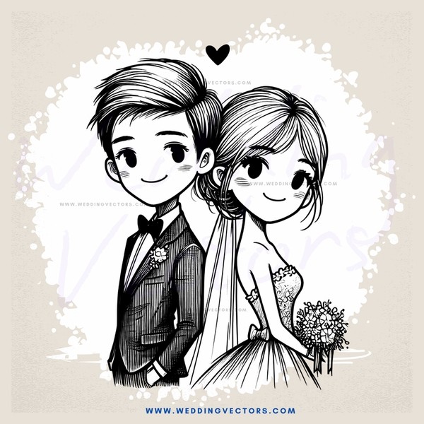 wedding couple pose for picture