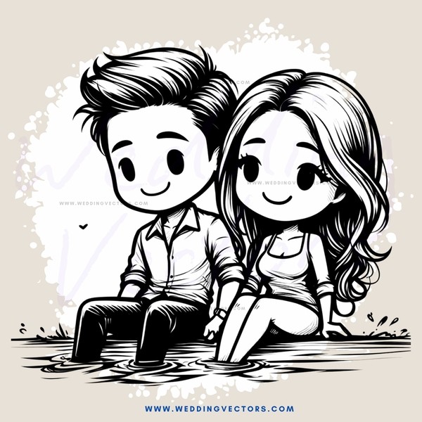 boy and girl sitting together in grass