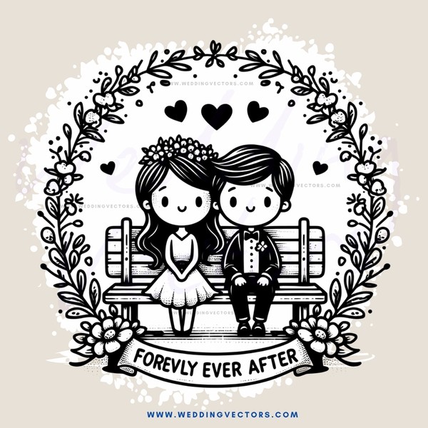forever ever after bride & groom