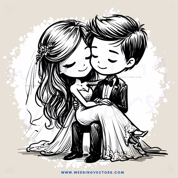 a couple in black and white