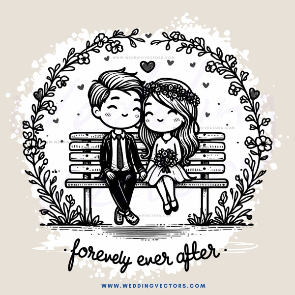 forever ever after bench picture gift
