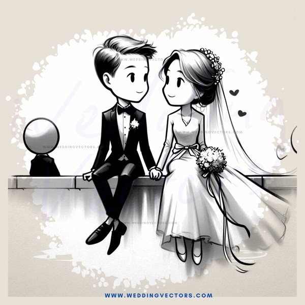 a couple sitting on a wall