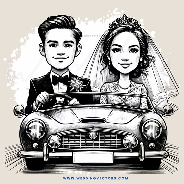 wedding caricature cartoon picture