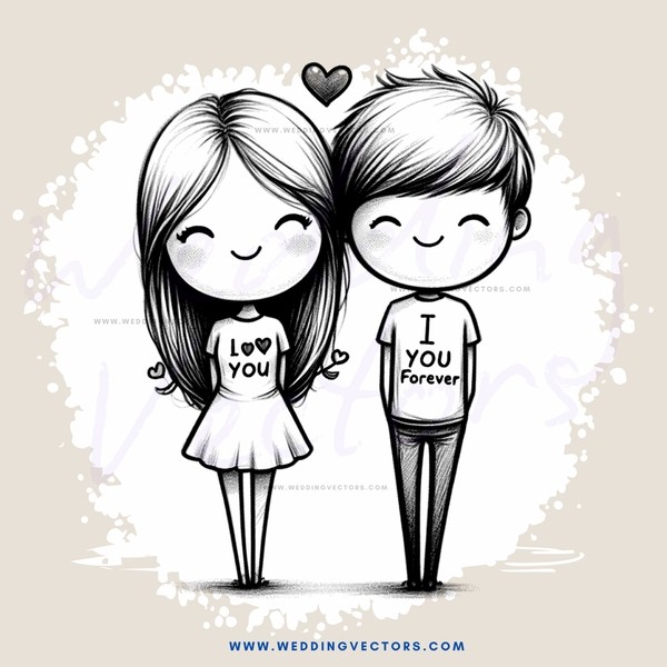 a boy and girl standing together