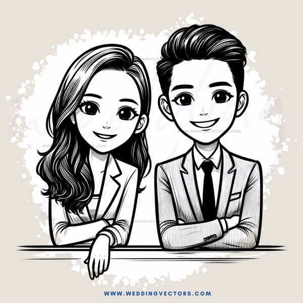 boy and girl pose for picture