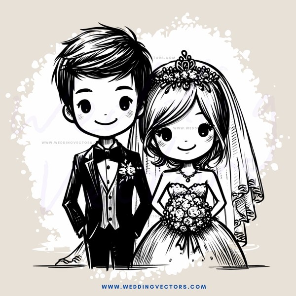 a bride and groom's picture