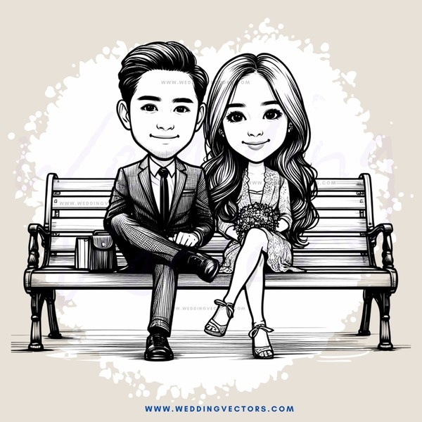 a man and woman sitting on a bench