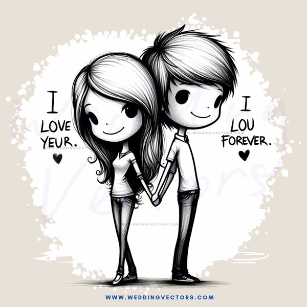 couple in black and white picture