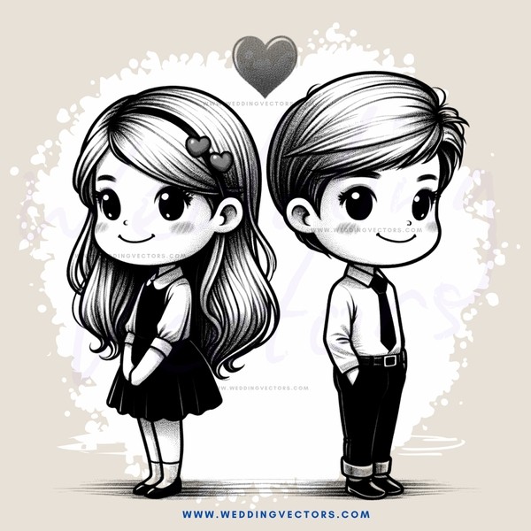 cartoon boyfriend and girlfriend