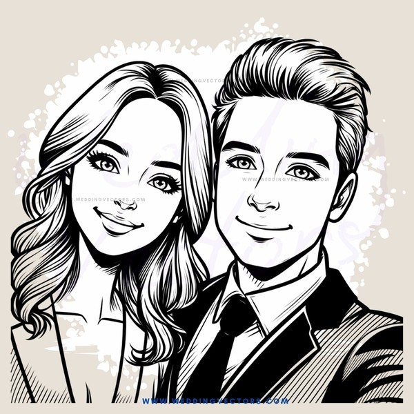 lovers in black and white