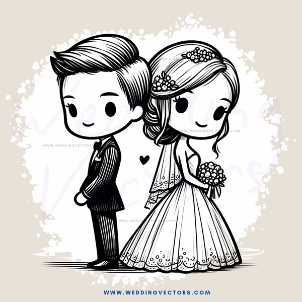 a couple on their wedding day