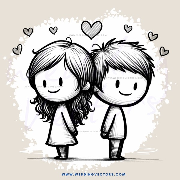 a young couple standing together