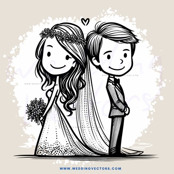 a bride and groom on their wedding day