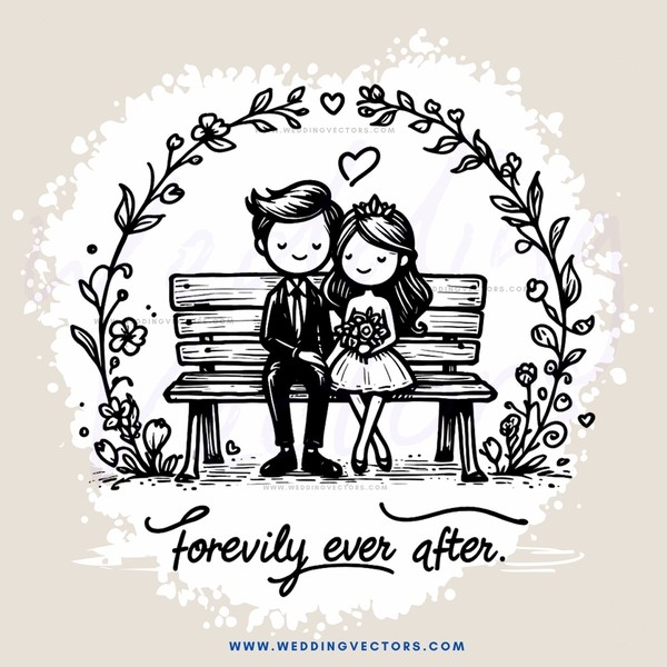 couple on bench with flowers