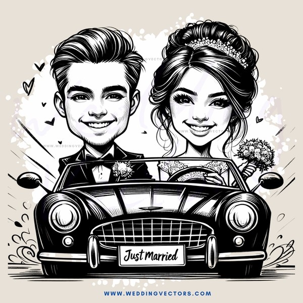 just married car decal