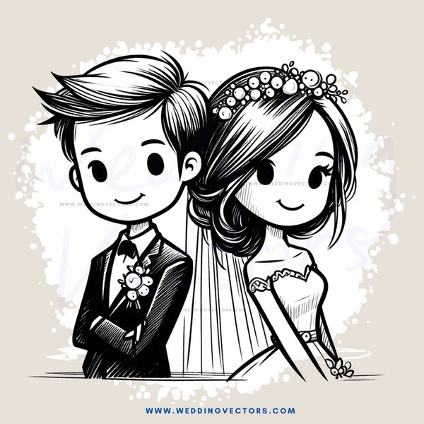 a couple on their wedding day