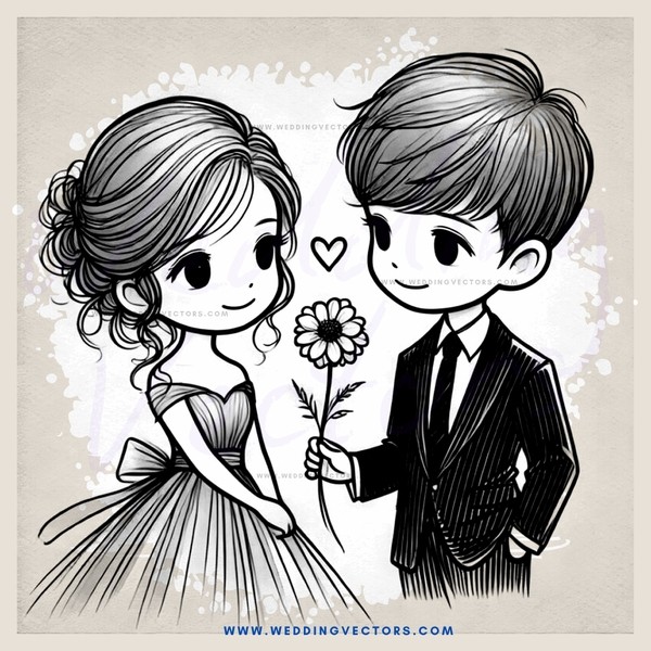 two people holding flowers and smiling