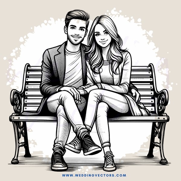 a couple sitting on a bench