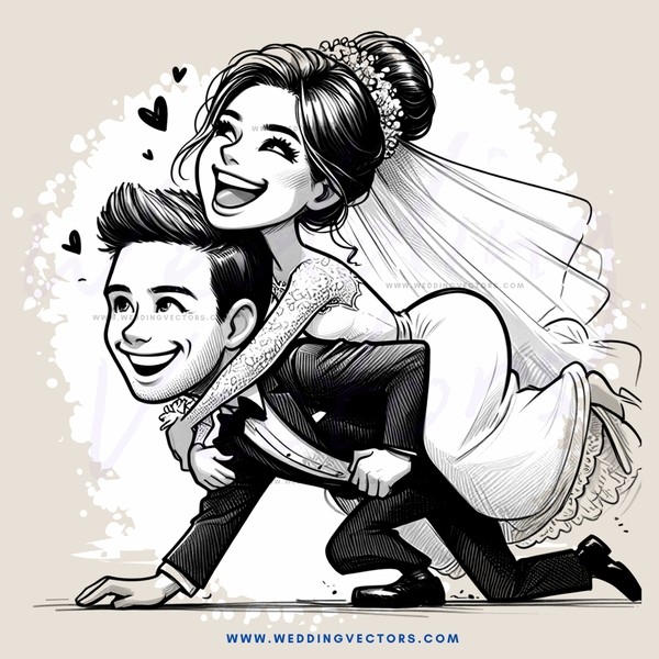 honeymooning bride and groom laugh together