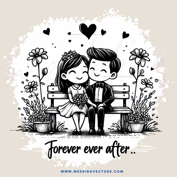 the engagement photo with couple sitting on bench