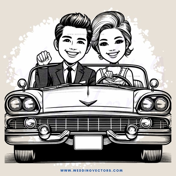 a car with a couple in it