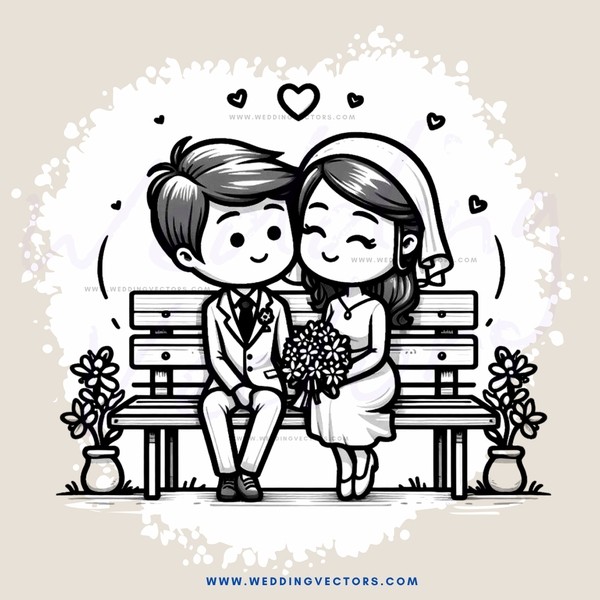 a romantic couple sitting on a bench