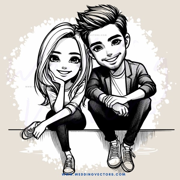 man and girl on cement wall