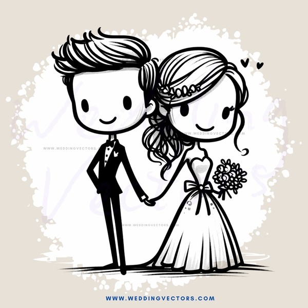 a couple in black and white