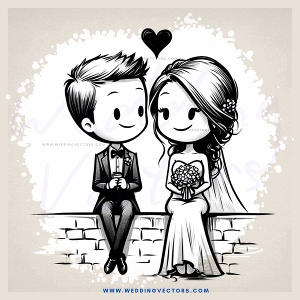 a couple sitting on a wall with flowers