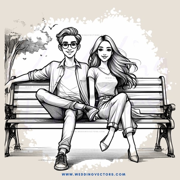 lovers on a bench