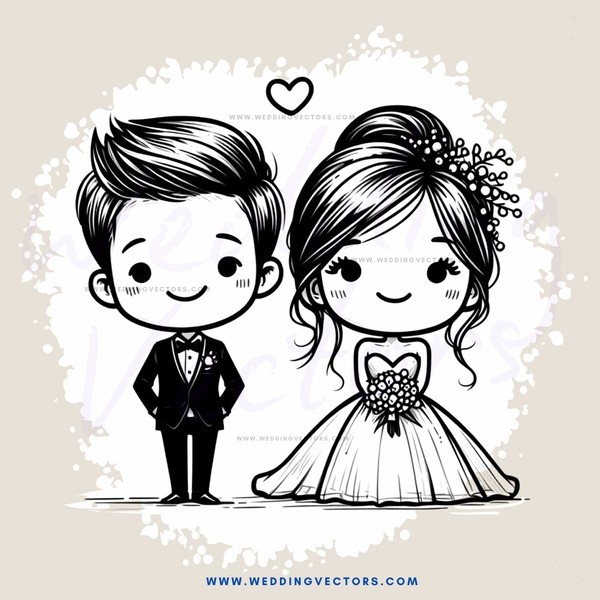 wedding cartoon ducks - a love story!