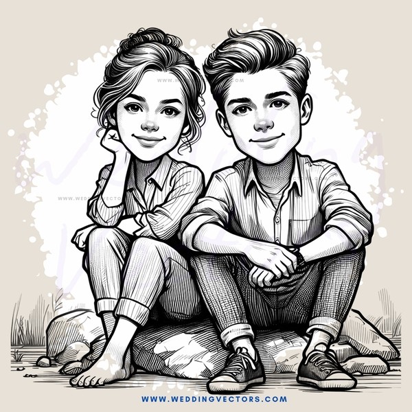 two people sitting in grass
