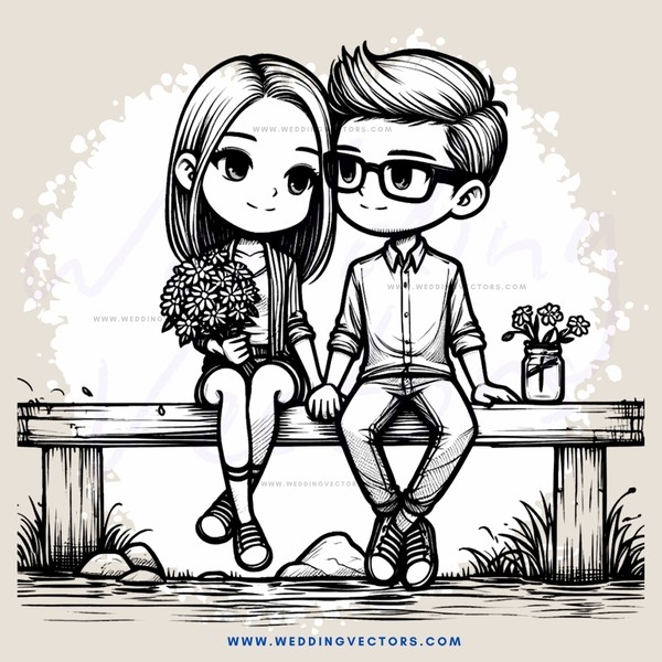 boy and girl on bench